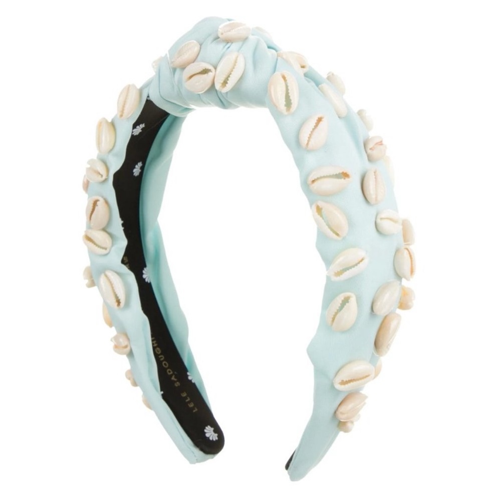 Lele Sadoughi X Stoney Clover Lane Headband In Blue Shell - Picture 2 of 11
